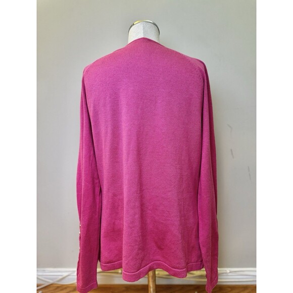 J. McLaughlin Women’s Crew Neck Long Sleeve Sweater Fuschia Pink Size S - Picture 2 of 13